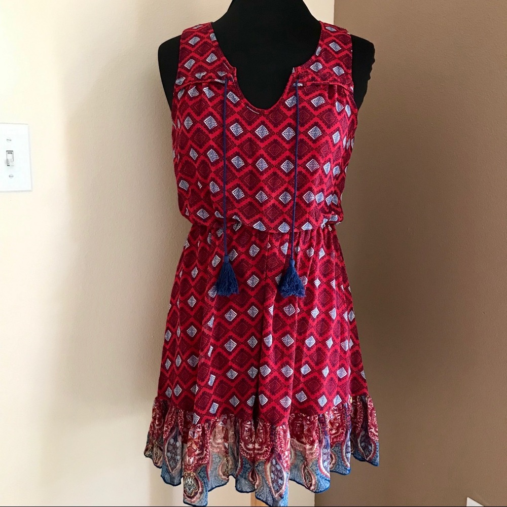 As U Wish Bohemian Peasant Dress